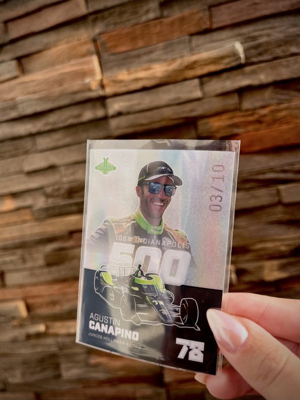 Agustín Canapino 2024 Parkside Pacific IndyCar Silver Trading Card 3/10 – Indianapolis 500