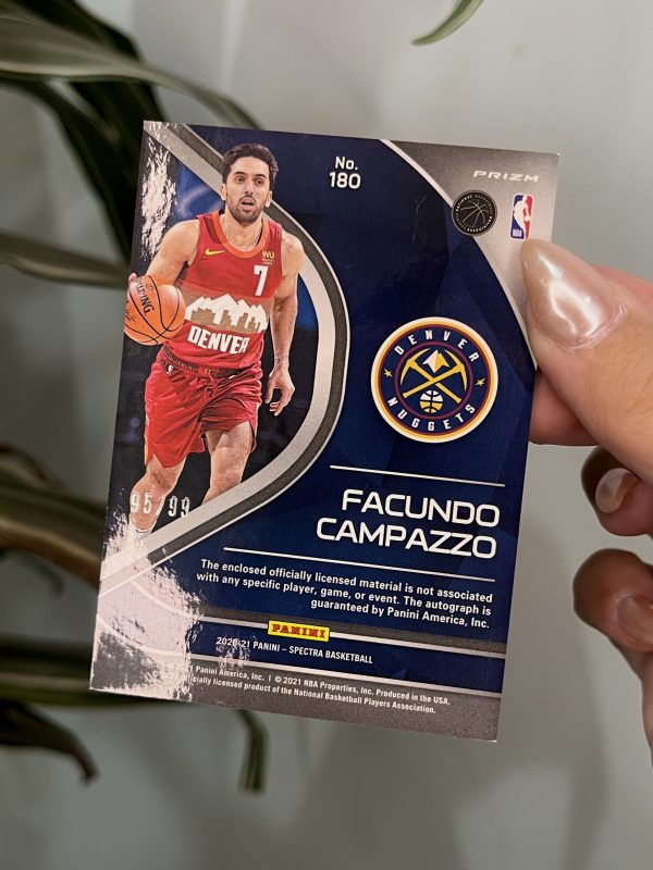 Facundo Campazzo 2020-21 Spectra Rookie Patch Autograph /99 - Imagen 3