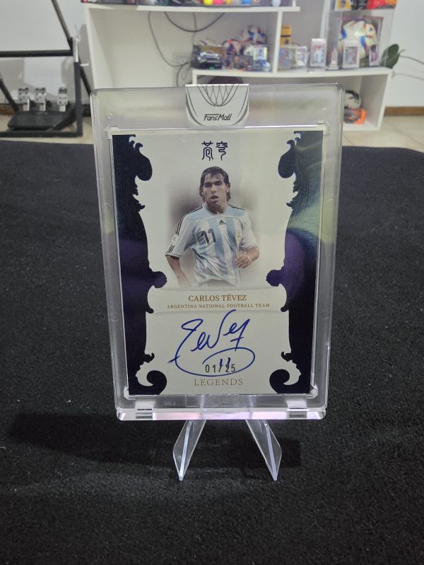 Carlos Tévez Fansmall Blue Parallel /25 – Autographed Card