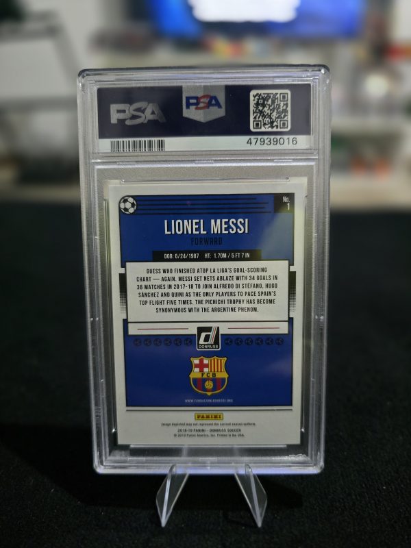 Lionel Messi 2018 Panini Donruss – PSA 9 Mint - Imagen 2