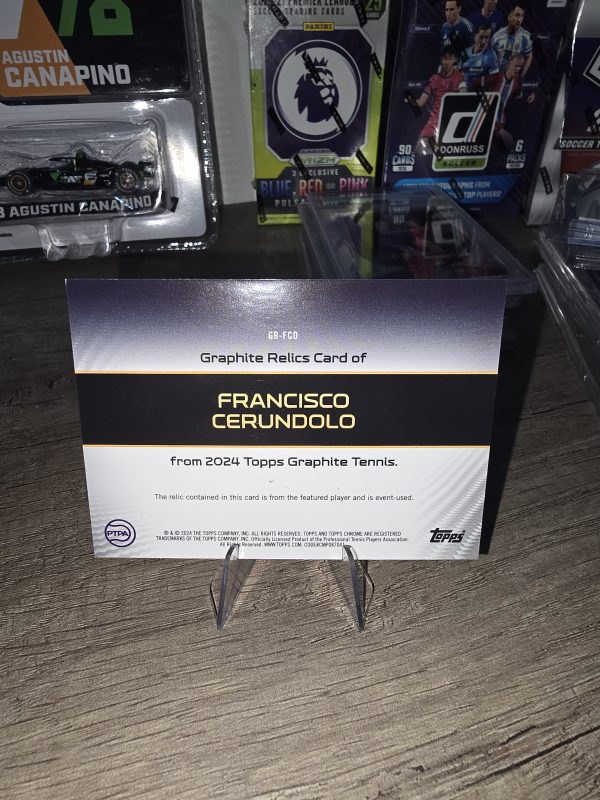 Topps Graphite Tennis 2024 - Francisco Cerúndolo /50 Patch - Imagen 2