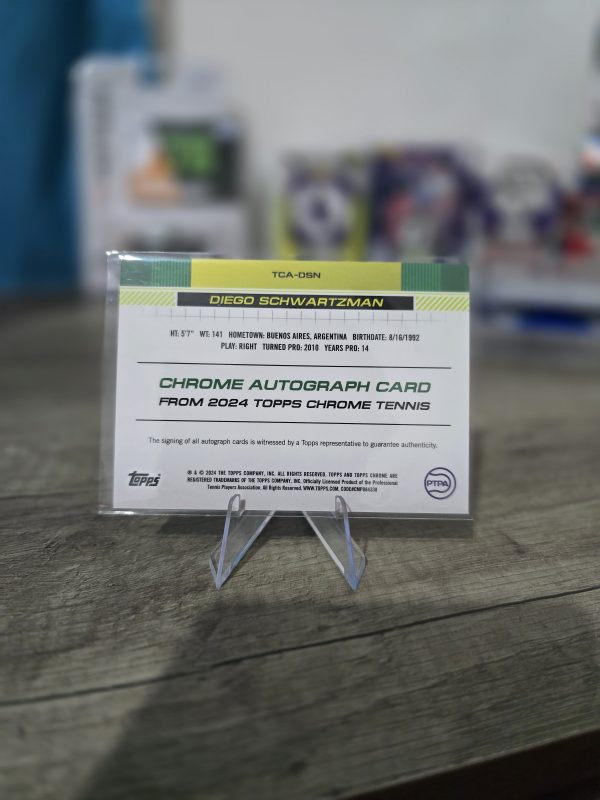 🟡 Topps Chrome Tennis 2024 – Diego Schwartzman Auto 🔥 - Imagen 2