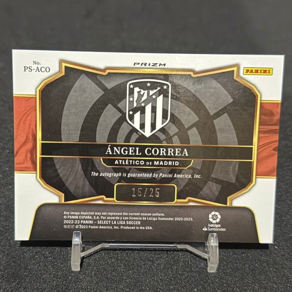 Panini Select 22/23 – Ángel Correa Auto /25 (Ringside Signatures) - Imagen 2