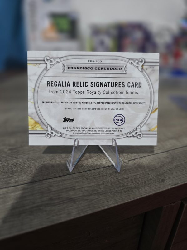Topps Royalty Collection 2024 – Regalia Relic Signatures /25 – Francisco Cerúndolo 🏆🎾🔥 - Imagen 2