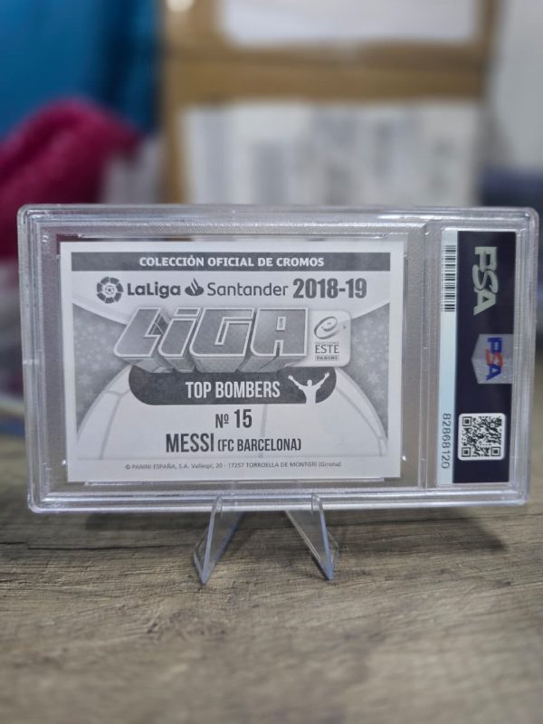 2018 Panini Colecciones Este La Liga – Lionel Messi Top Bombers PSA 8 ⚽️🔥 - Imagen 2