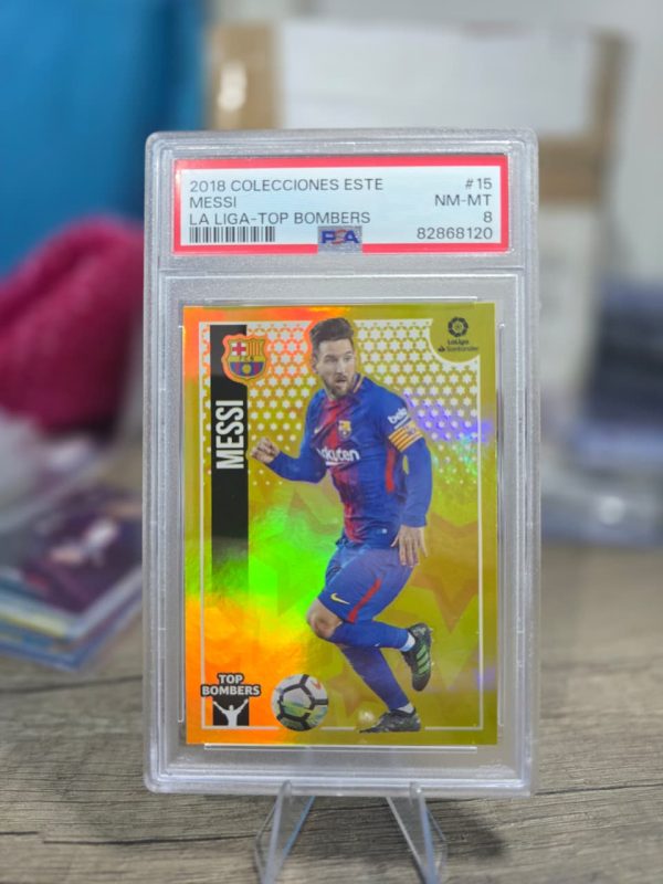 2018 Panini Colecciones Este La Liga – Lionel Messi Top Bombers PSA 8 ⚽️🔥