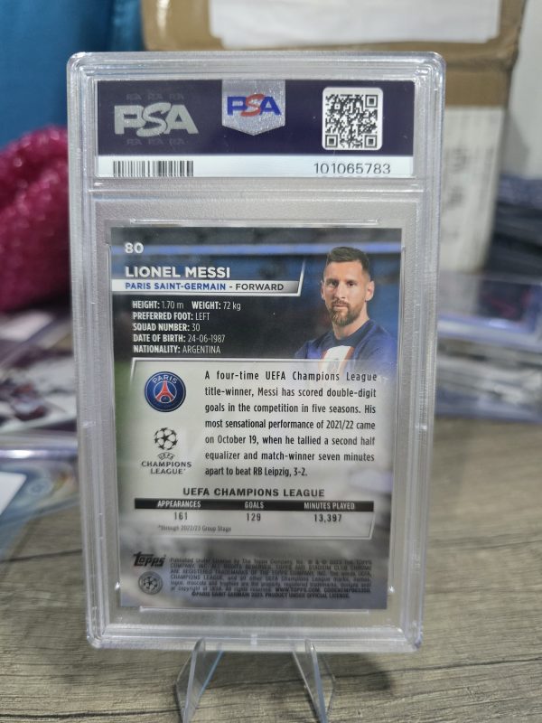 2022-23 Topps Stadium Club Chrome – Lionel Messi PSA 9 🧉🔥 - Imagen 2