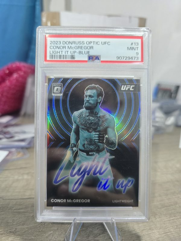 2023 Panini Donruss Optic – Conor McGregor Light It Up Blue PSA 9 (/49) 🔥🥊