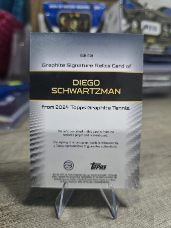🏆 Topps Graphite Tennis 2024 – Diego Schwartzman 1/1 Autograph Relic Card 🏆 - Imagen 2