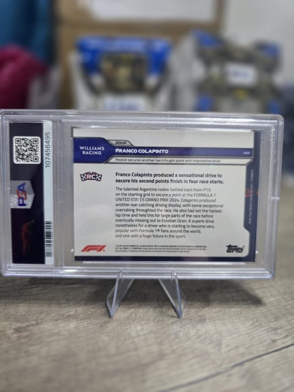 🏎️ 2024 Topps Now Fórmula 1 #62 – Franco Colapinto (PSA 9) - Imagen 2